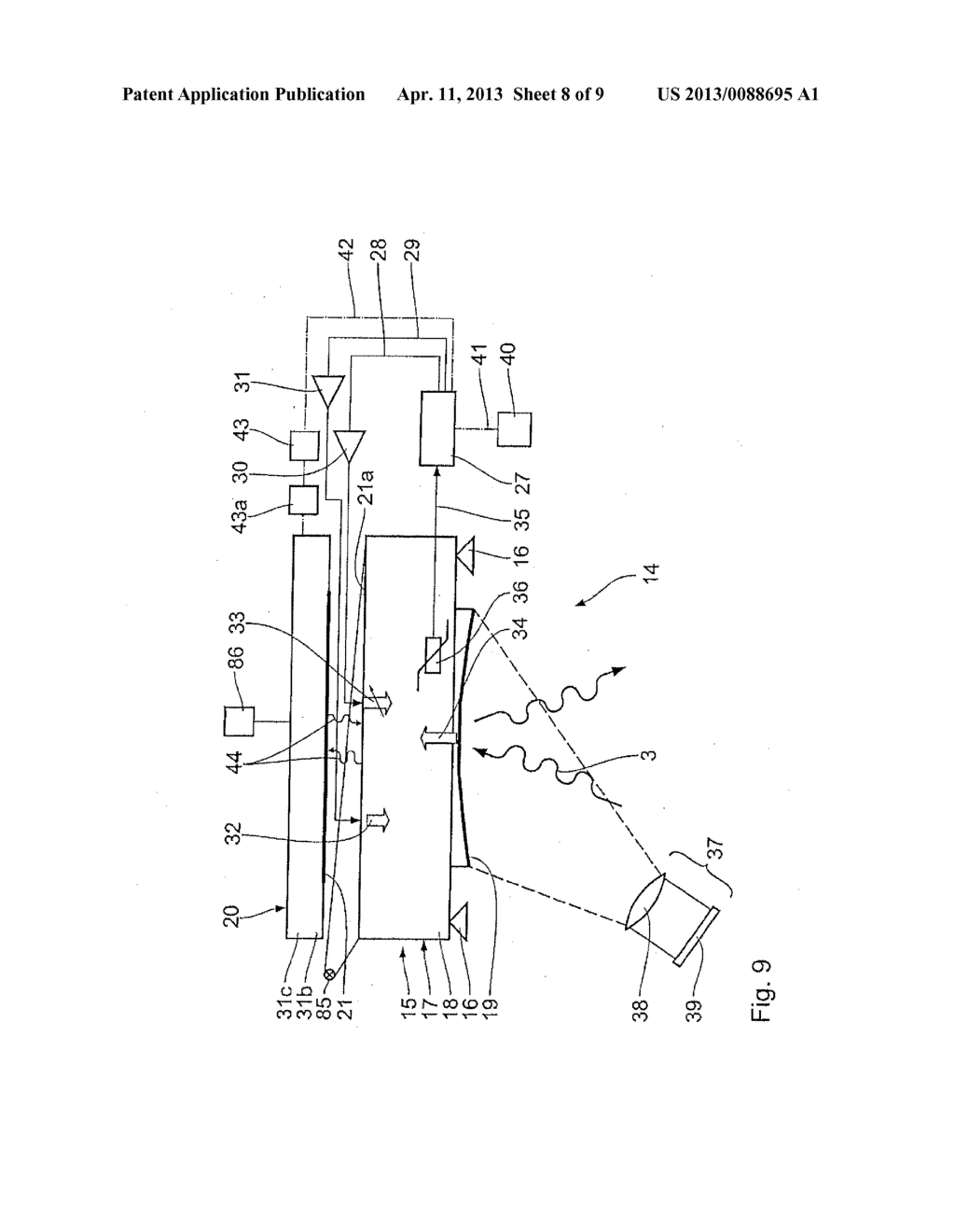 DEVICE FOR CONTROLLING TEMPERATURE OF AN OPTICAL ELEMENT - diagram, schematic, and image 09