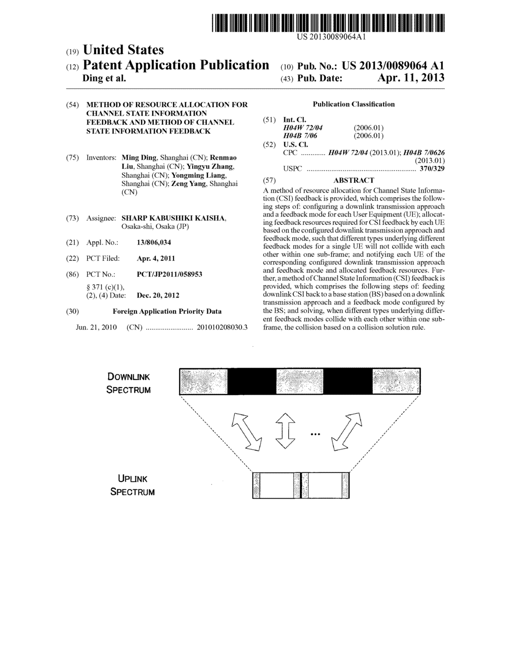 METHOD OF RESOURCE ALLOCATION FOR CHANNEL STATE INFORMATION FEEDBACK AND     METHOD OF CHANNEL STATE INFORMATION FEEDBACK - diagram, schematic, and image 01