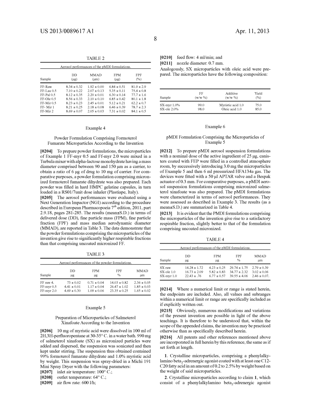 CRYSTALLINE MICROPARTICLES OF A BETA-AGONIST COATED WITH A FATTY ACID - diagram, schematic, and image 10