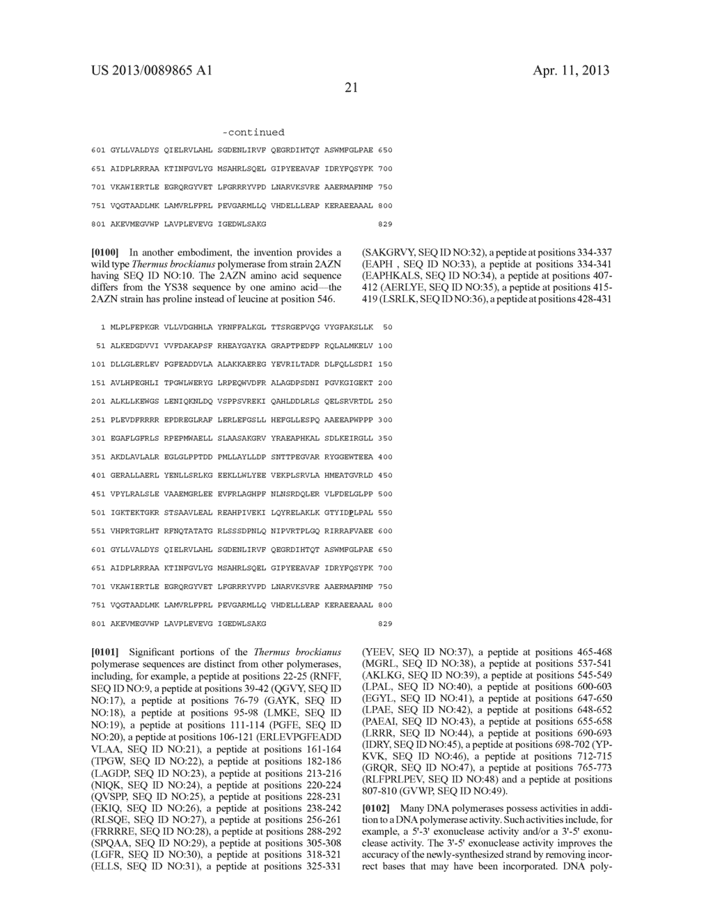 THERMUS BROCKIANUS NUCLEIC ACID POLYMERASES - diagram, schematic, and image 29