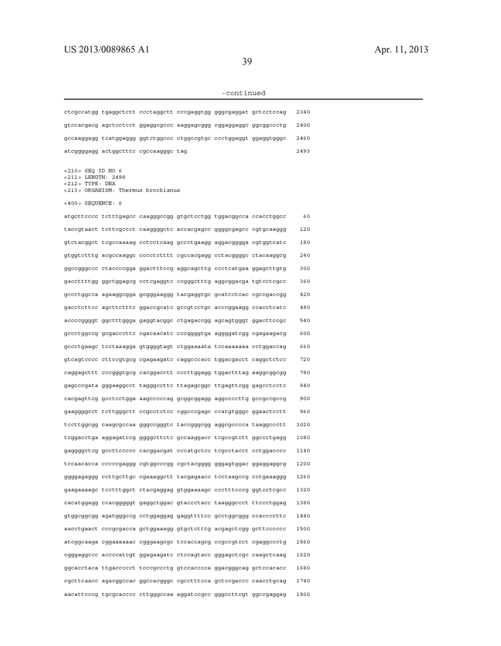 THERMUS BROCKIANUS NUCLEIC ACID POLYMERASES - diagram, schematic, and image 47