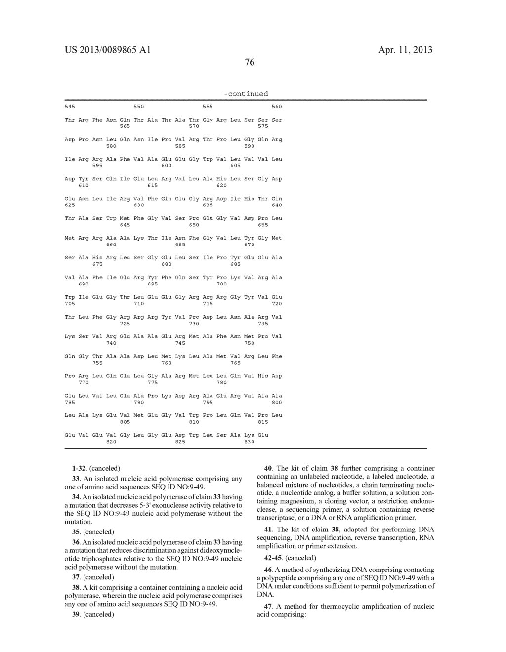 THERMUS BROCKIANUS NUCLEIC ACID POLYMERASES - diagram, schematic, and image 84