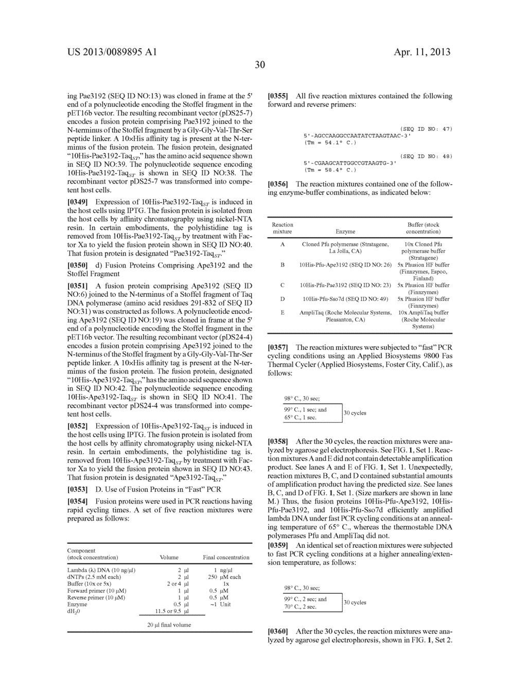 Polypeptides Having Nucleic Acid Binding Activity and Compositions and     Methods For Nucleic Acid Amplification - diagram, schematic, and image 34