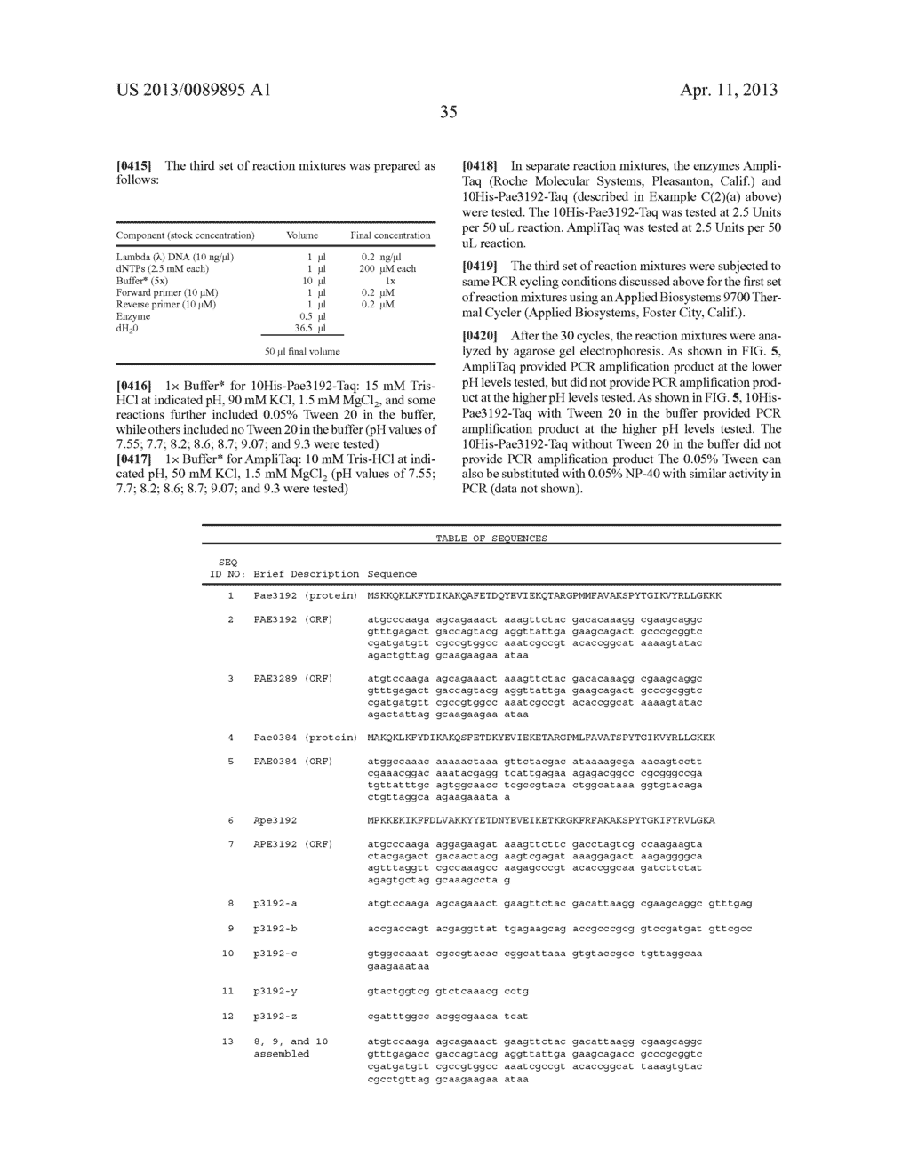 Polypeptides Having Nucleic Acid Binding Activity and Compositions and     Methods For Nucleic Acid Amplification - diagram, schematic, and image 39