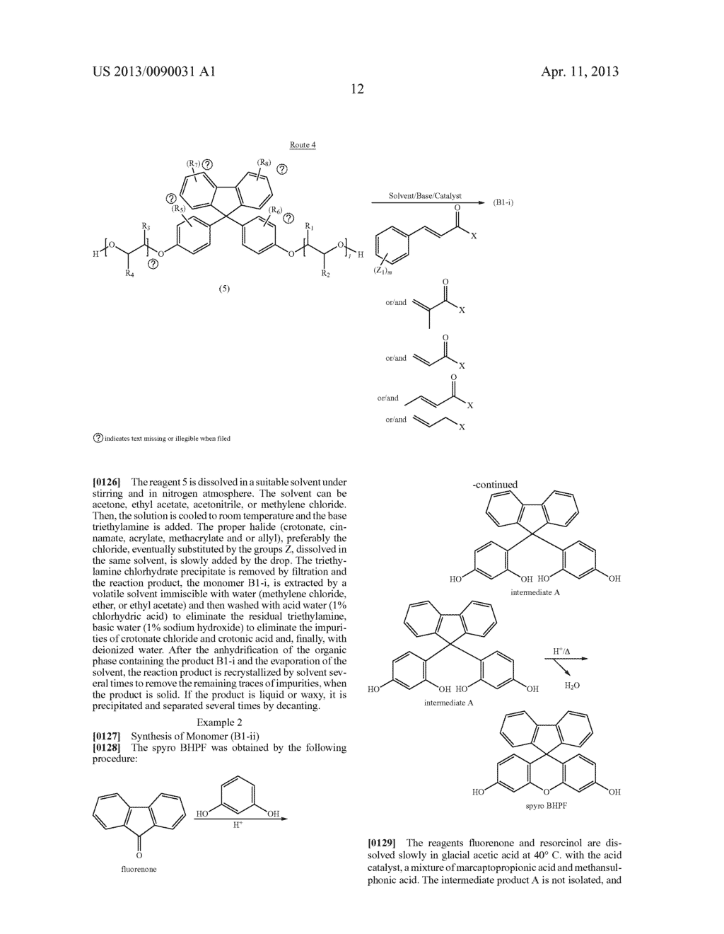 COMPOSITE FILM MATERIAL COMPRISING A RESIN OF FLUORENE CROTONATE, FLUORENE     CINNAMATE, FLUORENE ACRYLATE, FLUORENE METHACRYLATE, FLUORENE ALLYLETHER     OR A COMBINATION THEREOF - diagram, schematic, and image 16
