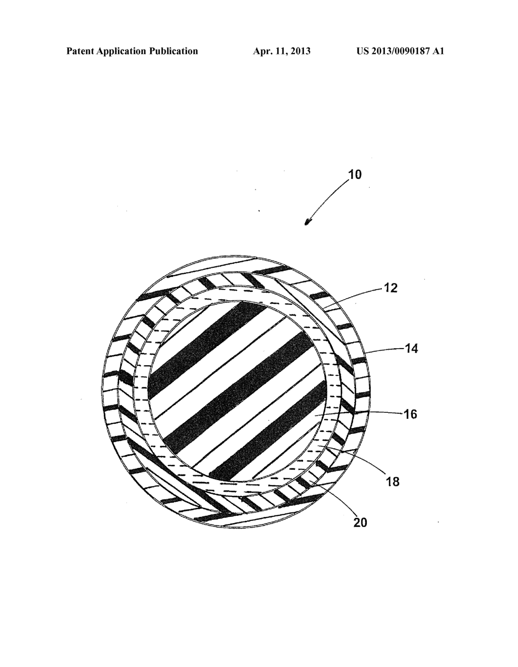 VARIABLE MOMENT OF INERTIA GOLF BALL - diagram, schematic, and image 02