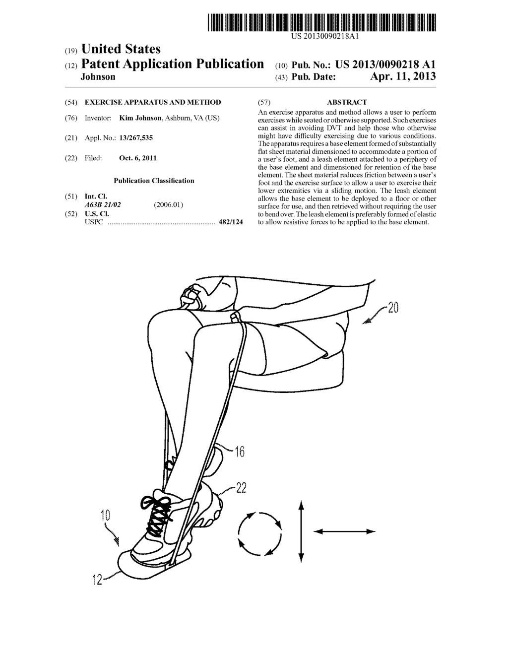 Exercise Apparatus and Method - diagram, schematic, and image 01