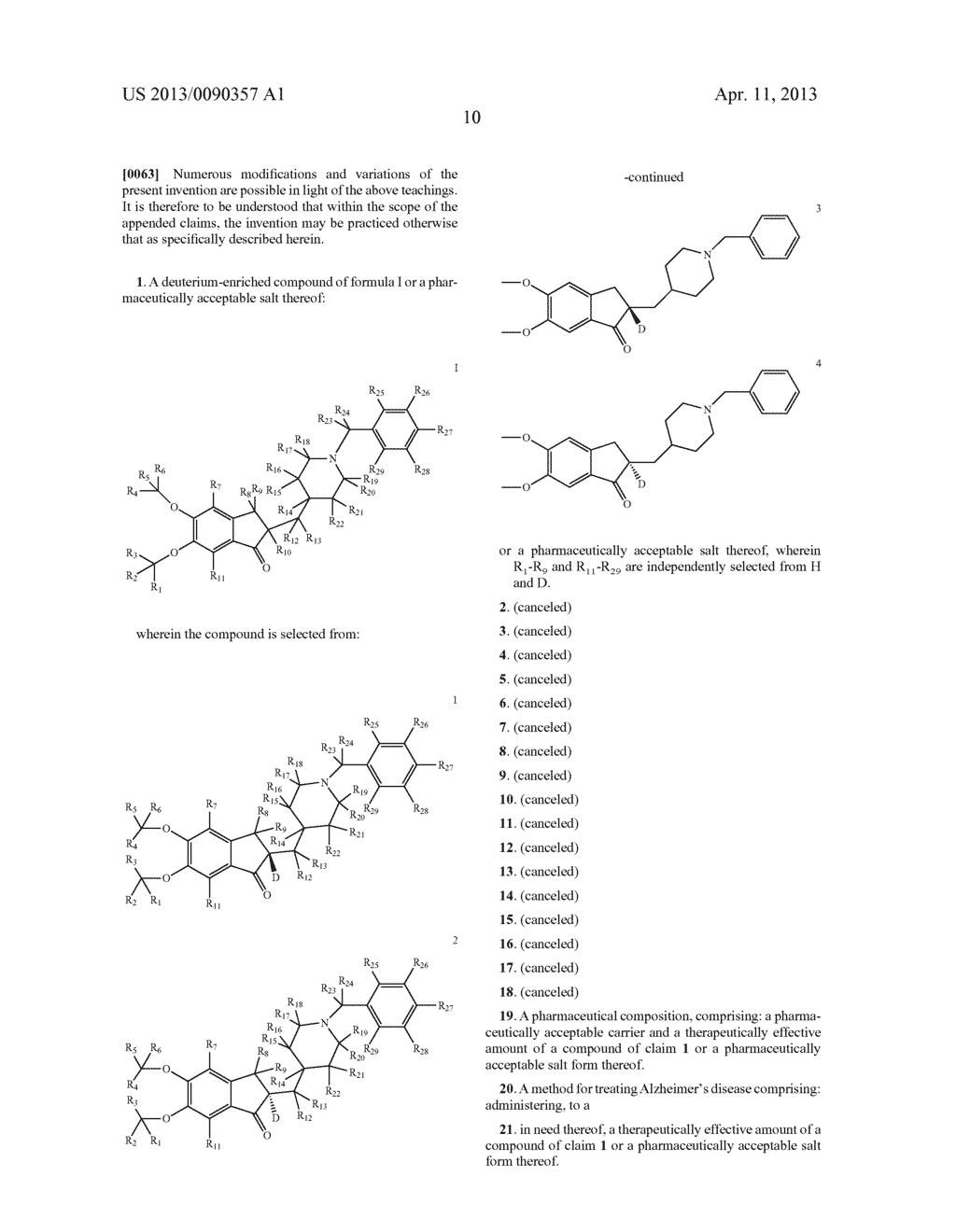 DEUTERIUM-ENRICHED DONEPEZIL - diagram, schematic, and image 11