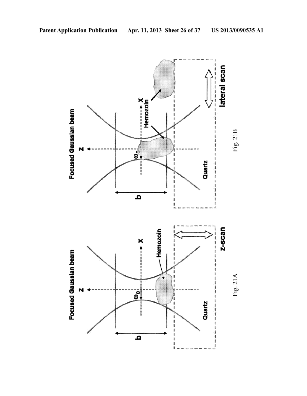 SYSTEMS, DEVICES, AND METHODS INCLUDING PARAMAGNETIC OSCILLATION,     ROTATION, AND TRANSLATION OF HEMOZOIN ASYMMETRIC NANOPARTICLES IN     RESPONSE TO DARK-FIELD OR RHEINBERG DETECTION OF THE PRESENCE OF HEMOZOIN - diagram, schematic, and image 27