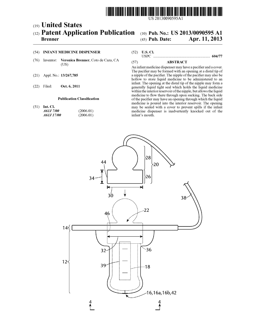 INFANT MEDICINE DISPENSER - diagram, schematic, and image 01