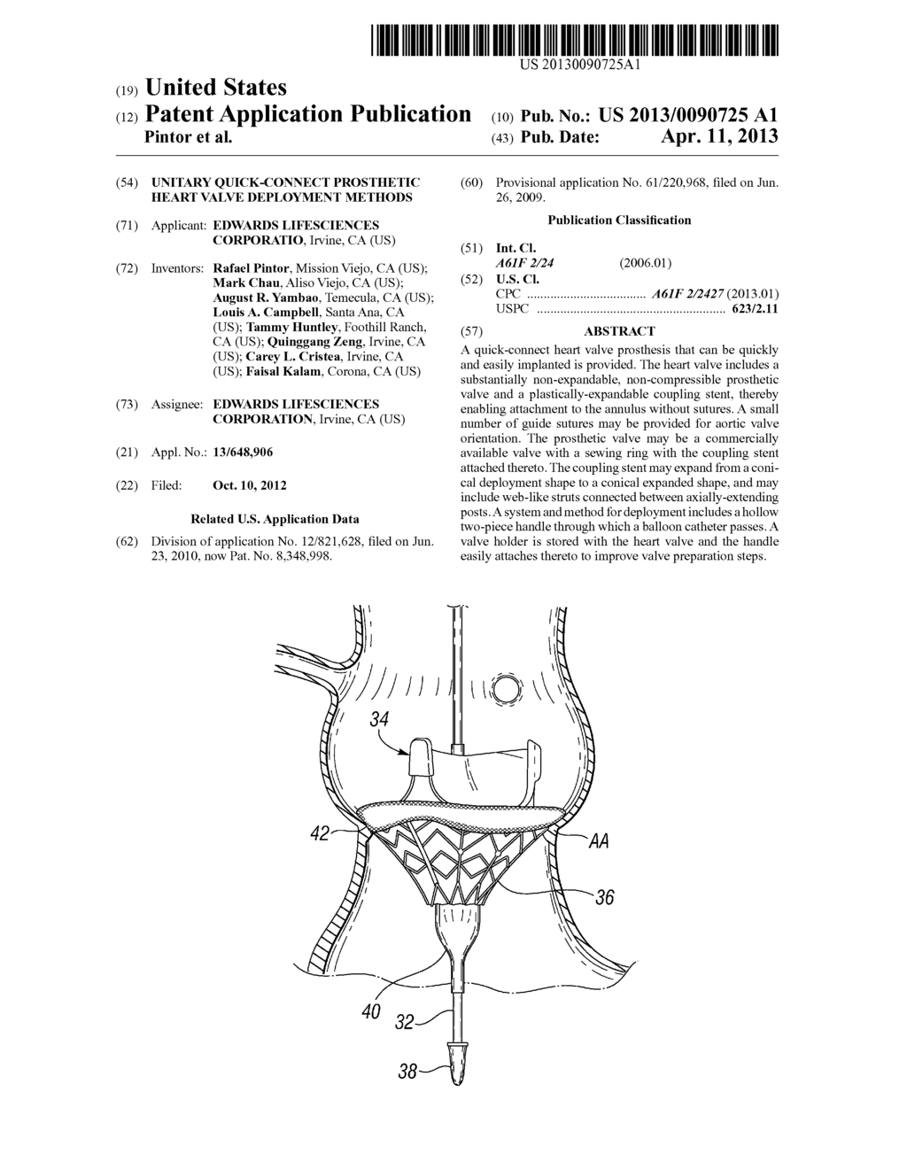 UNITARY QUICK-CONNECT PROSTHETIC HEART VALVE DEPLOYMENT METHODS - diagram, schematic, and image 01