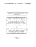 MOBILE ELECTRONIC DEVICE INTERACTIVE APPLICATION METHOD AND MOBILE     ELECTRONIC DEVICE INTERACTIVE APPLICATION SYSTEM diagram and image