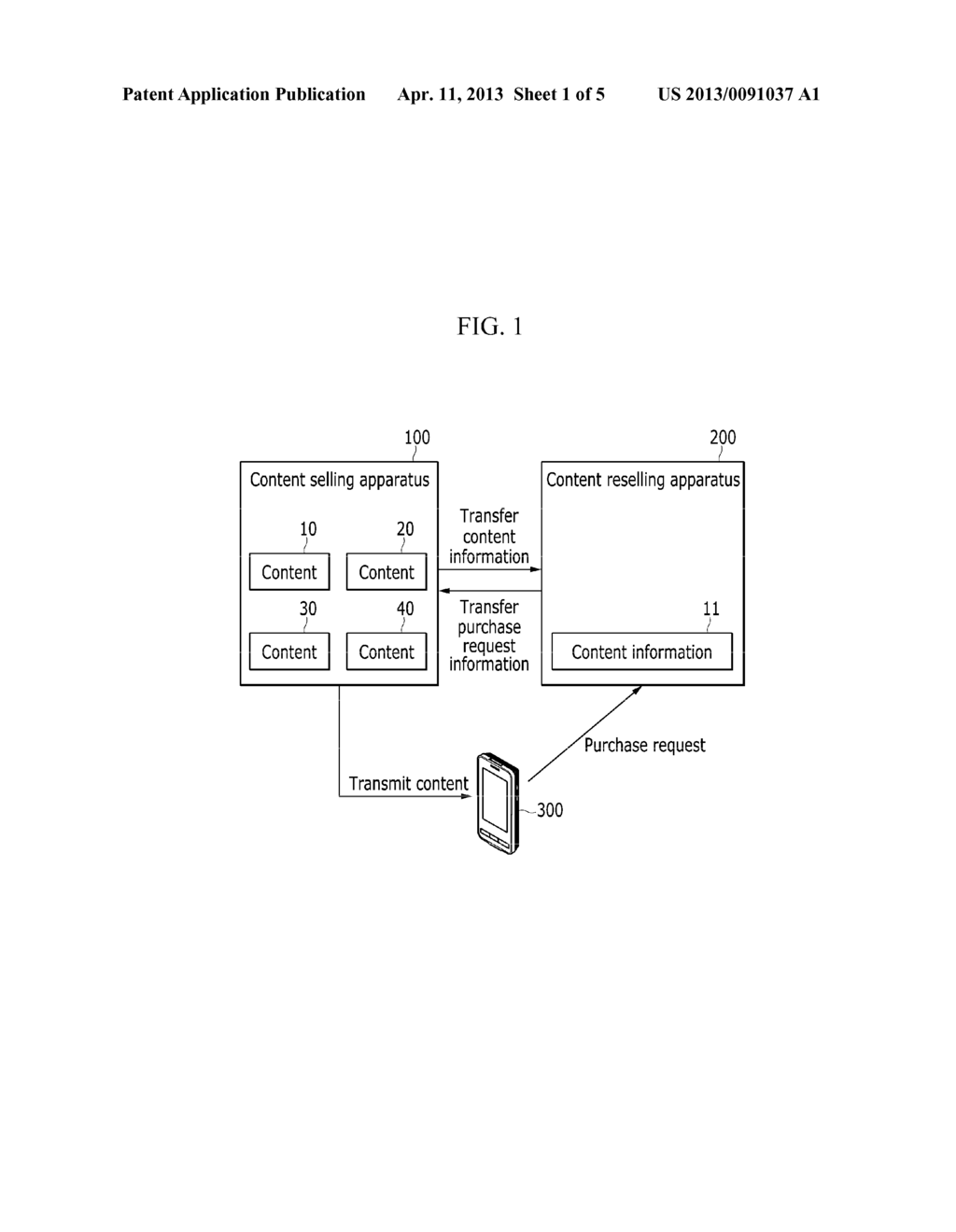 CONTENT RESELLING METHOD AND CONTENT SELLING APPARATUS THEREFOR - diagram, schematic, and image 02