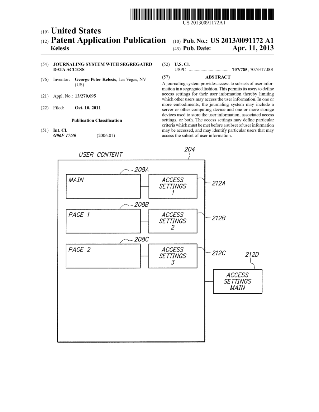 JOURNALING SYSTEM WITH SEGREGATED DATA ACCESS - diagram, schematic, and image 01