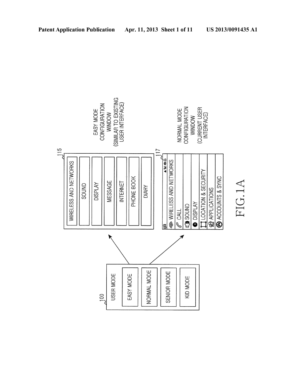 METHOD AND APPARATUS FOR GENERATING USER CONFIGURABLE USER INTERFACE IN A     PORTABLE TERMINAL - diagram, schematic, and image 02