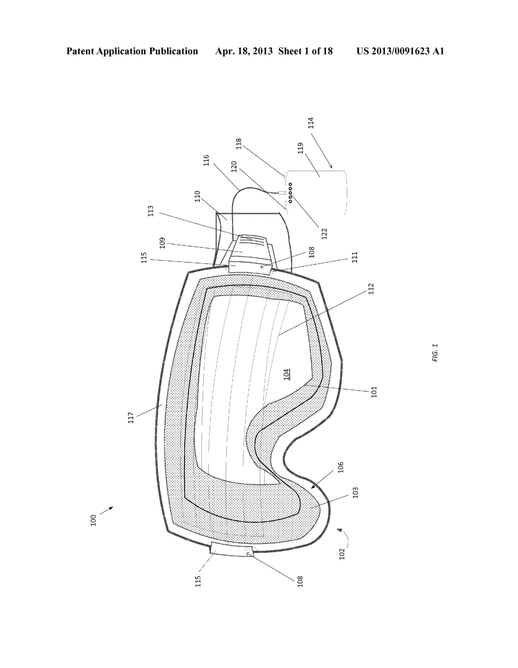 GOGGLE WITH EASILY INTERCHANGEABLE LENS THAT IS ADAPTABLE FOR HEATING TO     PREVENT FOGGING - diagram, schematic, and image 02