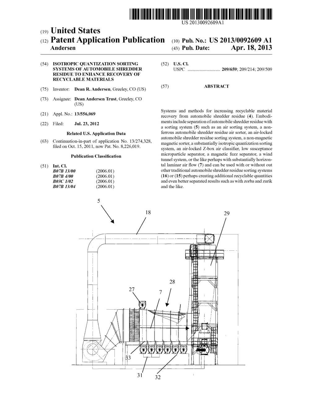 Isotropic Quantization Sorting Systems of Automobile Shredder Residue to     Enhance Recovery of Recyclable Materials - diagram, schematic, and image 01