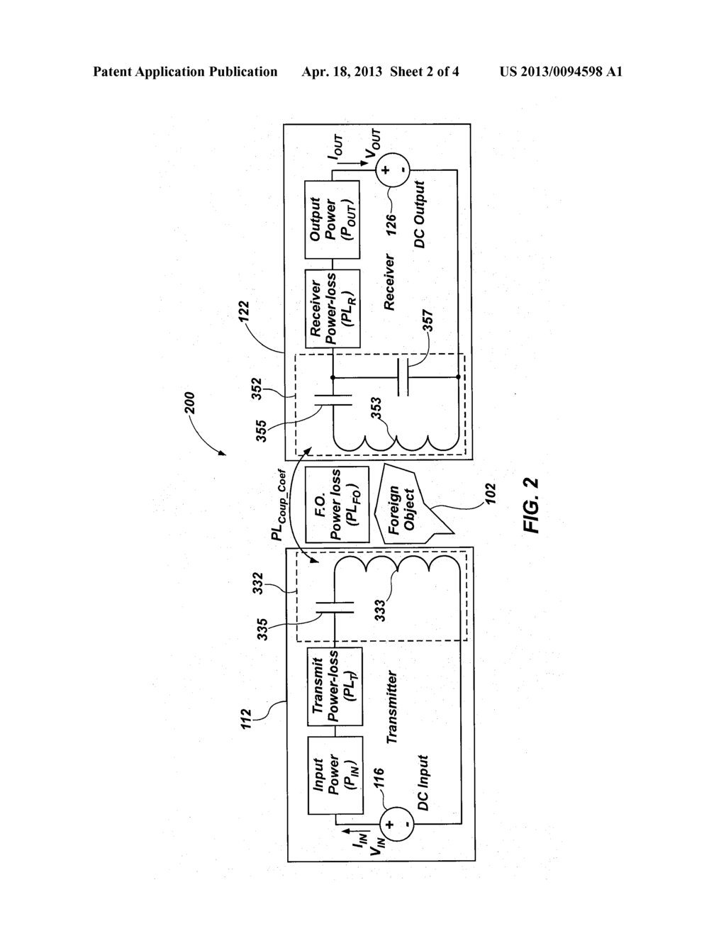 APPARATUS, SYSTEM, AND METHOD FOR DETECTING A FOREIGN OBJECT IN AN     INDUCTIVE WIRELESS POWER TRANSFER SYSTEM - diagram, schematic, and image 03