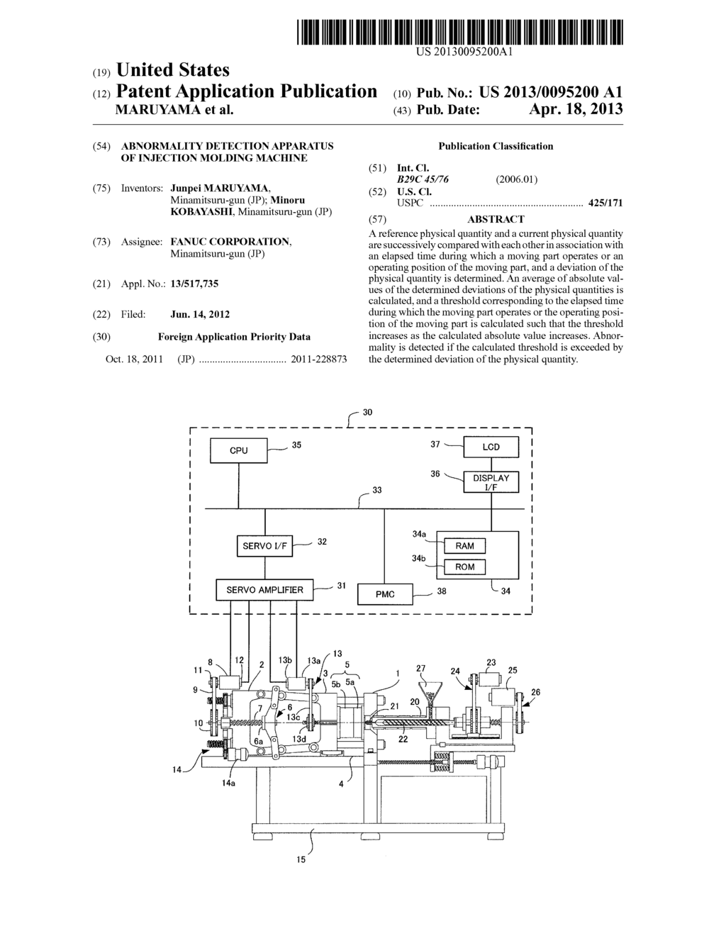 ABNORMALITY DETECTION APPARATUS OF INJECTION MOLDING MACHINE - diagram, schematic, and image 01