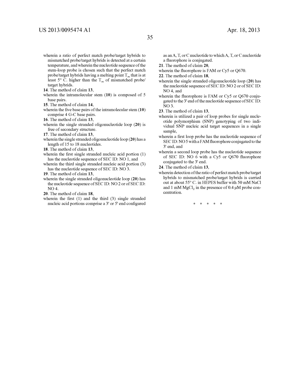 DESIGN OF STEM-LOOP PROBES AND UTILIZATION IN SNP GENOTYPING - diagram, schematic, and image 41