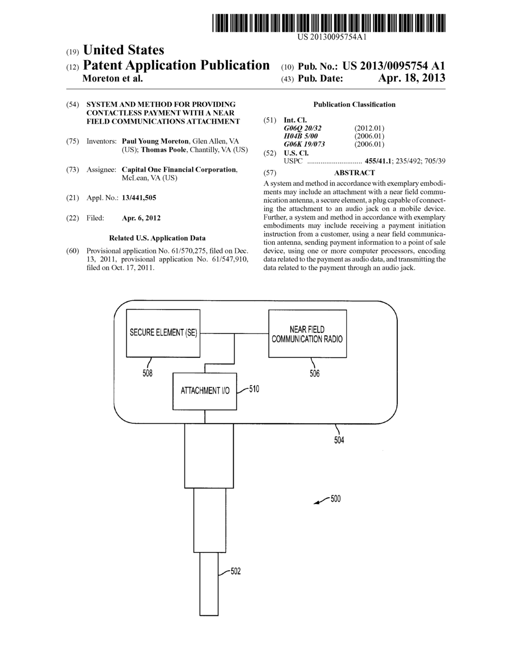 System and Method for Providing Contactless Payment With a Near Field     Communications Attachment - diagram, schematic, and image 01