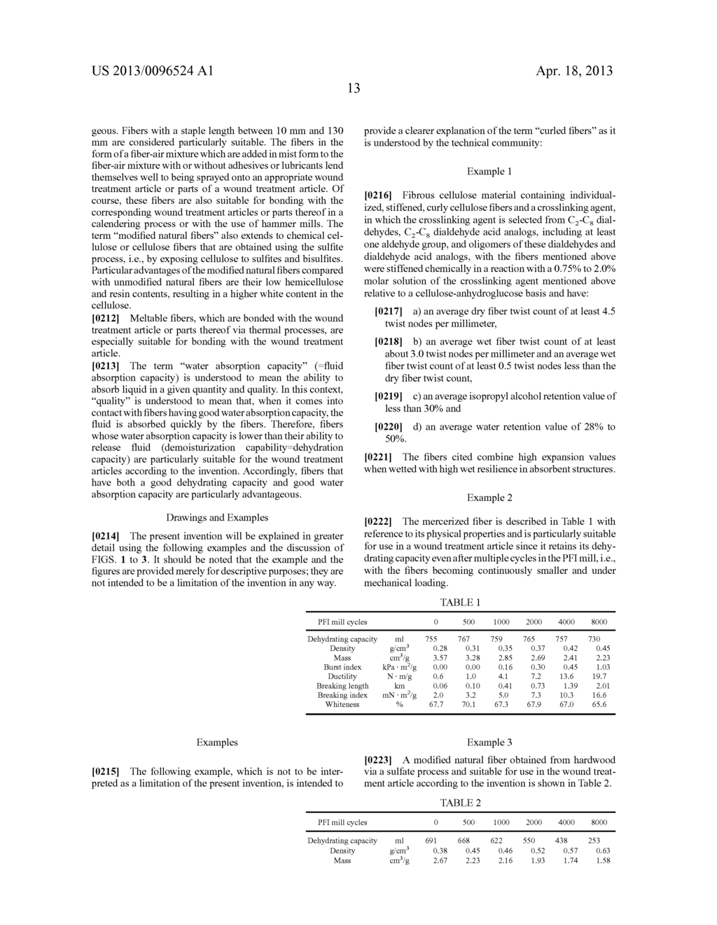 WOUND TREATMENT ARTICLE, CONTAINING A PORTION OF MODIFIED NATURAL FIBERS     OR SYNTHETIC FIBERS - diagram, schematic, and image 16