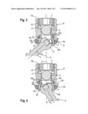 POLYAXIAL BONE ANCHORING DEVICE WITH ENLARGED PIVOT ANGLE diagram and image