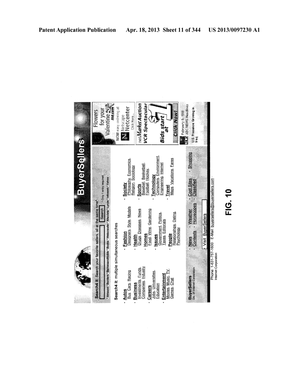 Metasearch Engine for Ordering At Least One Item Returned In Search     Results Using At Least One Query on Multiple Unique Hosts and for     Displaying Advertising - diagram, schematic, and image 12