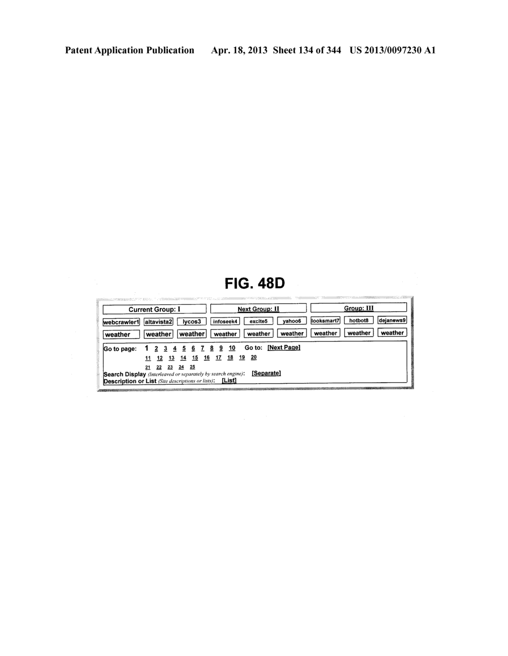 Metasearch Engine for Ordering At Least One Item Returned In Search     Results Using At Least One Query on Multiple Unique Hosts and for     Displaying Advertising - diagram, schematic, and image 135