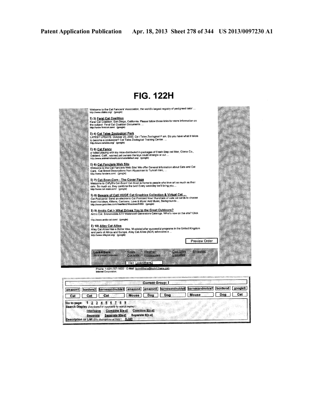 Metasearch Engine for Ordering At Least One Item Returned In Search     Results Using At Least One Query on Multiple Unique Hosts and for     Displaying Advertising - diagram, schematic, and image 279