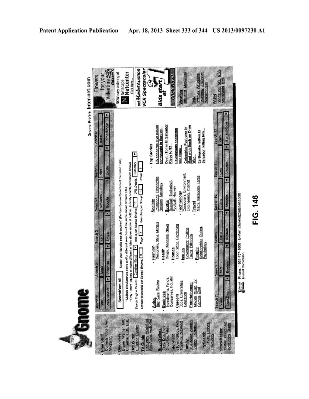 Metasearch Engine for Ordering At Least One Item Returned In Search     Results Using At Least One Query on Multiple Unique Hosts and for     Displaying Advertising - diagram, schematic, and image 334