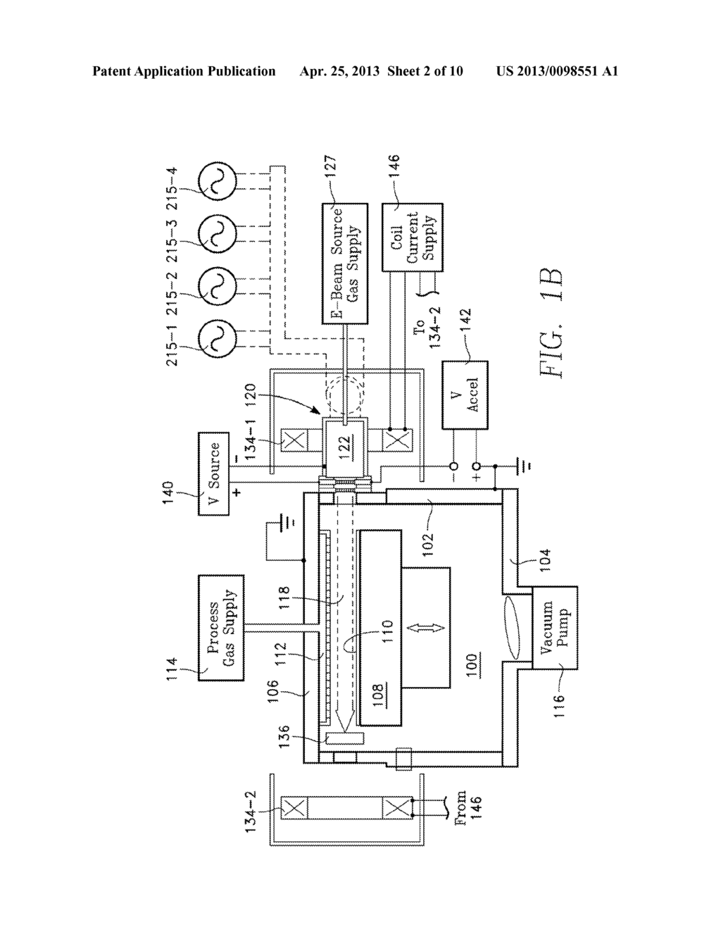 ELECTRON BEAM PLASMA SOURCE WITH ARRAYED PLASMA SOURCES FOR UNIFORM PLASMA     GENERATION - diagram, schematic, and image 03