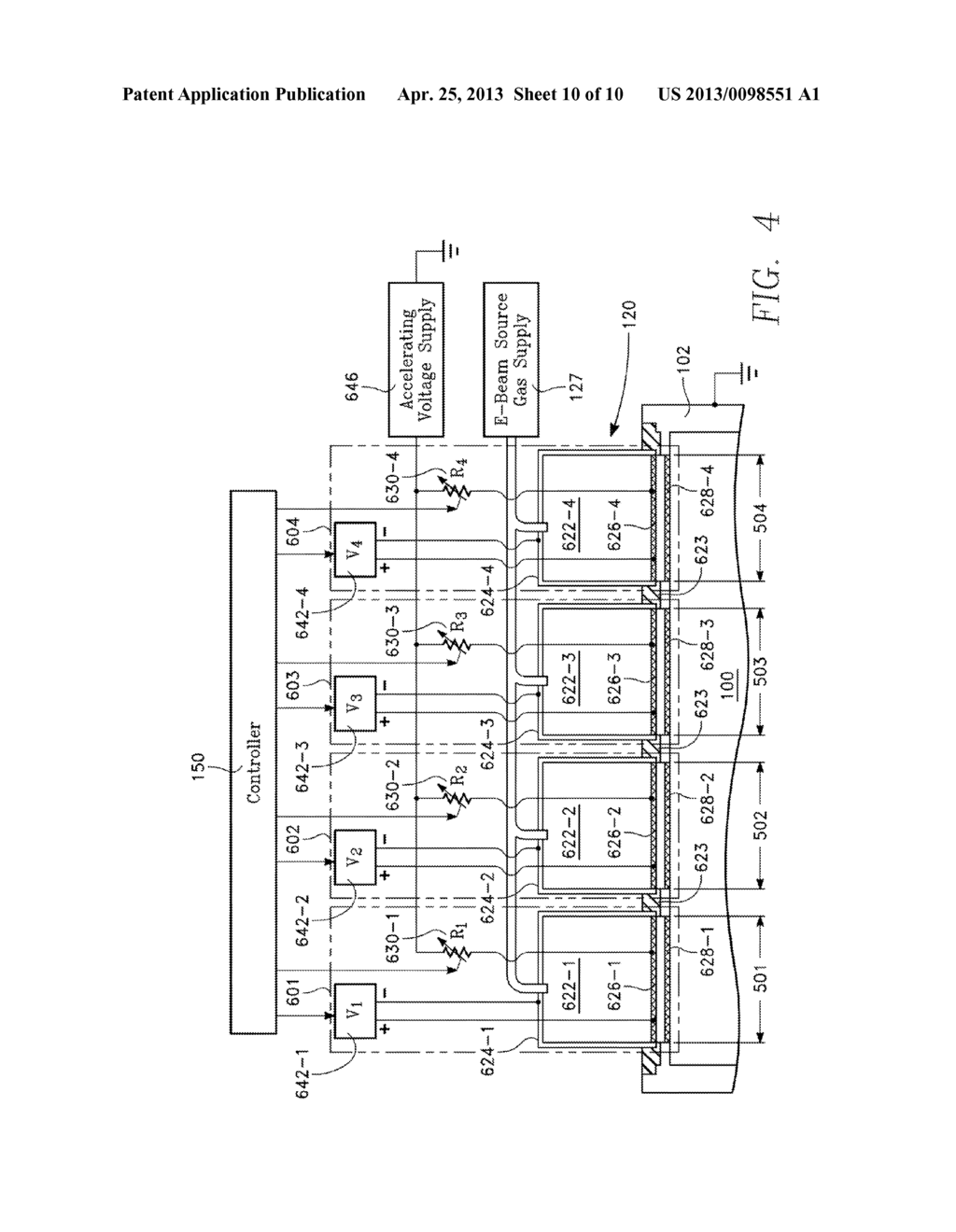 ELECTRON BEAM PLASMA SOURCE WITH ARRAYED PLASMA SOURCES FOR UNIFORM PLASMA     GENERATION - diagram, schematic, and image 11