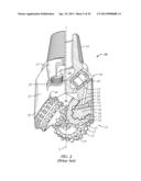 DRILL BITS HAVING ROTATING CUTTING STRUCTURES THEREON diagram and image