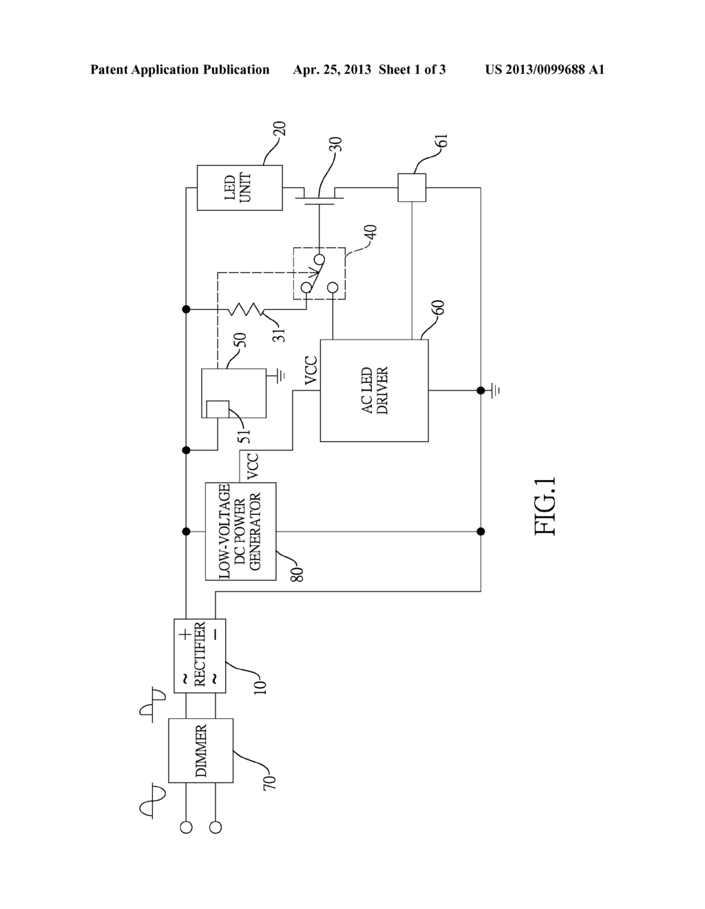 CONTINUOUS DIMMING AC LED DEVICE - diagram, schematic, and image 02