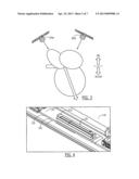 ANTENNA  ARRAY WITH CAPACITIVE COUPLED UPPER AND LOWER ANTENNA ELEMENTS     AND A PEAK RADIATION PATTERN DIRECTED TOWARD THE LOWER ANTENNA ELEMENT diagram and image