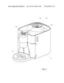 SYSTEM FOR PREPARING A COFFEE BEVERAGE, GROUND COFFEE PACKAGING CARTRIDGE     FOR USE WITH SUCH A SYSTEM, METHOD OF PREPARING A BEVERAGE BY MEANS OF     SAID SYSTEM, AND METHOD OF SUPPLYING GROUND COFFEE FROM SAID GROUND     COFFEE PACKAGING CARTRIDGE diagram and image