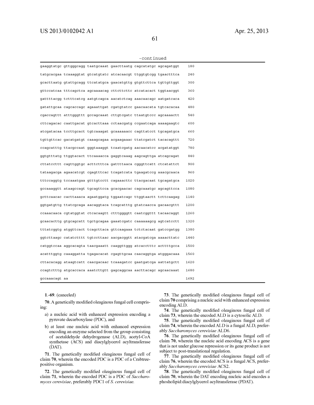 GENETICALLY MODIFIED FUNGI AND THEIR USE IN LIPID PRODUCTION - diagram, schematic, and image 74