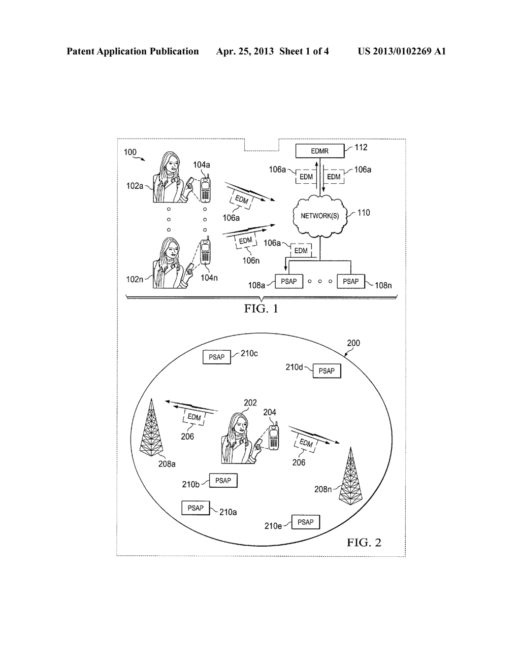 Data Message Service Controller and Method for Handling Emergency Text     Messaging - diagram, schematic, and image 02