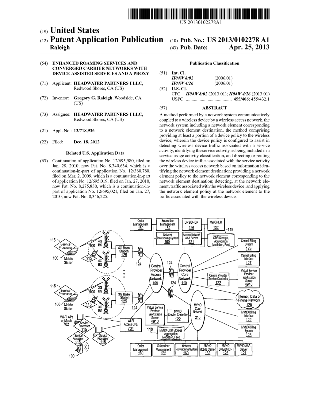 ENHANCED ROAMING SERVICES AND CONVERGED CARRIER NETWORKS WITH DEVICE     ASSISTED SERVICES AND A PROXY - diagram, schematic, and image 01