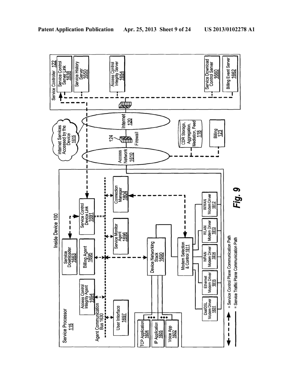 ENHANCED ROAMING SERVICES AND CONVERGED CARRIER NETWORKS WITH DEVICE     ASSISTED SERVICES AND A PROXY - diagram, schematic, and image 10