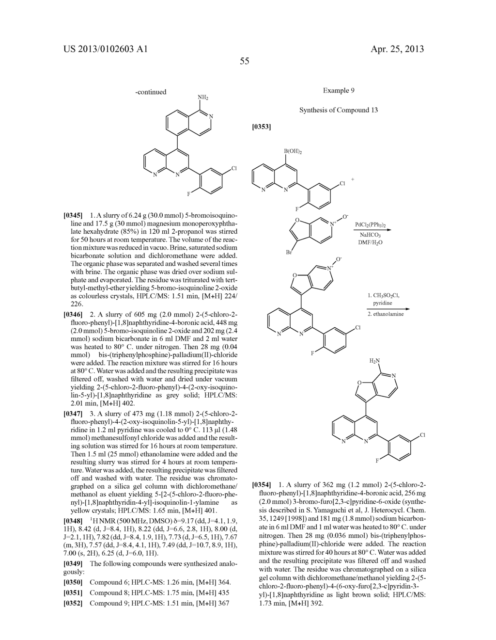 2,4-DIARYL - SUBSTITUTED [1,8] NAPHTHYRIDINES AS KINASE INHIBITORS FOR USE     AGAINST CANCER - diagram, schematic, and image 56