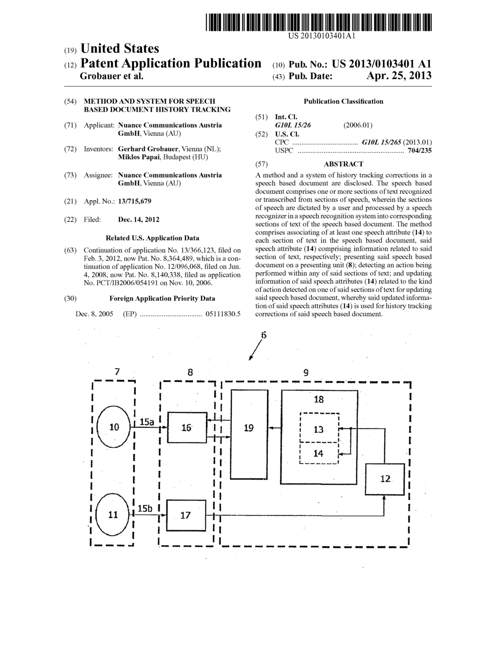 METHOD AND SYSTEM FOR SPEECH BASED DOCUMENT HISTORY TRACKING - diagram, schematic, and image 01