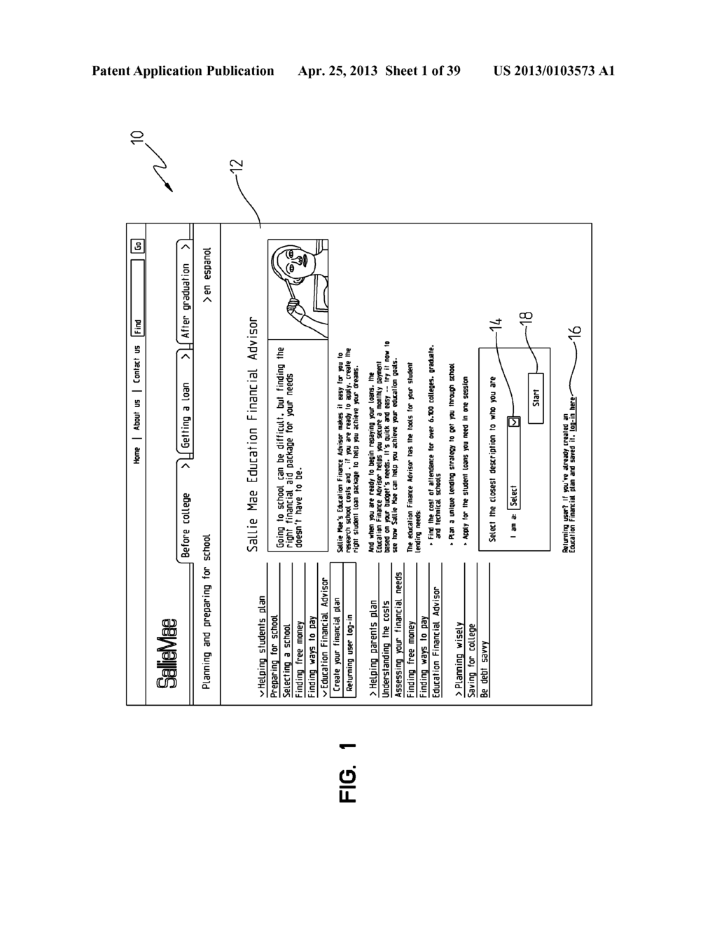 METHOD AND APPARATUS FOR EDUCATIONAL FINANCIAL PLANNING - diagram, schematic, and image 02