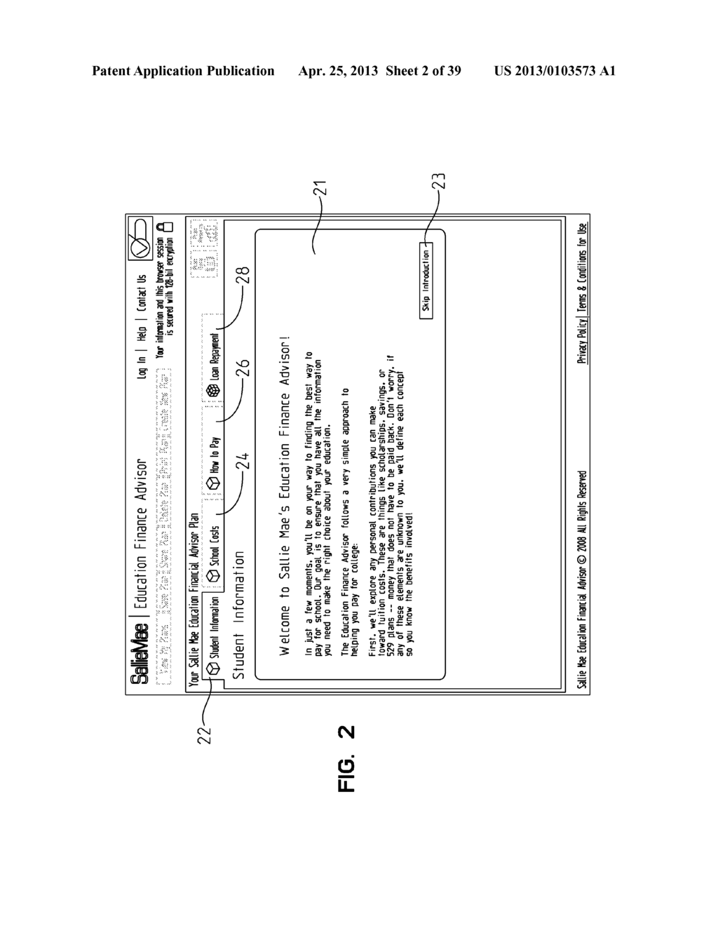 METHOD AND APPARATUS FOR EDUCATIONAL FINANCIAL PLANNING - diagram, schematic, and image 03