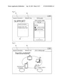 Portable terminal receiving remote support, remote support method,     program, operator system, operator server, and operator terminal for     remote support diagram and image