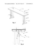 LEG LOCKING AND FOLDING MECHANISM FOR FOLDING TABLE diagram and image