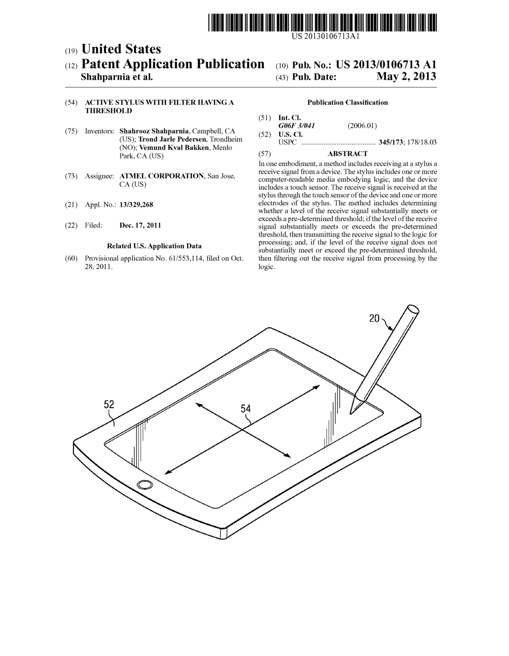 Active Stylus with Filter Having a Threshold - diagram, schematic, and image 01