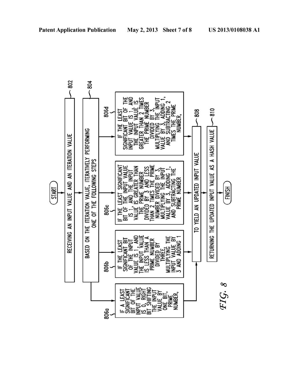 SYSTEM AND METHOD FOR A COLLATZ BASED HASH FUNCTION - diagram, schematic, and image 08