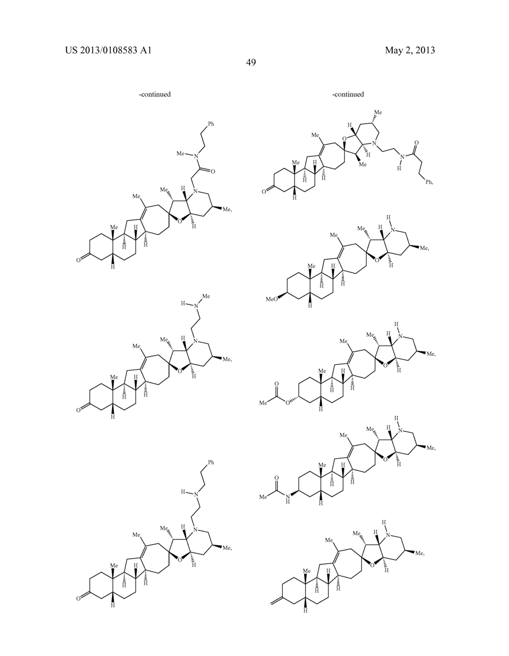 METHODS OF USE FOR CYCLOPAMINE ANALOGS - diagram, schematic, and image 50